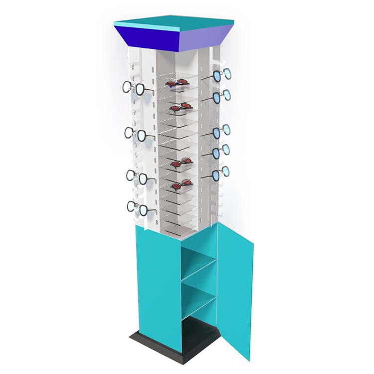 Eyeglasses display rack with storage cabinets Eyeglasses display rack with storage cabinets